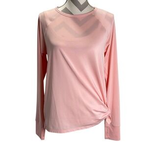Carve Designs Pink Long Sleeve Athletic Top Tunic Tie Waist Size Medium